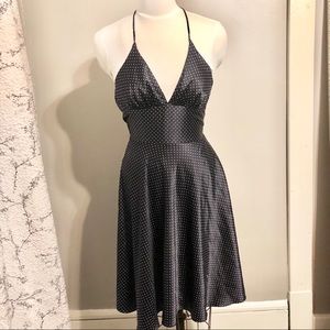 Vintage Polka Dot Halter Dress Retro 90s